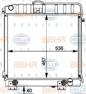 BEHR SERVICE 1202014 Радіатор, охолодження двигуна