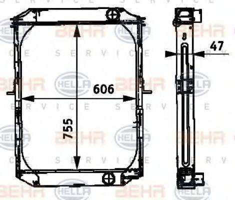 BEHR SERVICE 1202147 Радіатор, охолодження двигуна