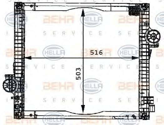 BEHR 4017 Радіатор, охолодження двигуна