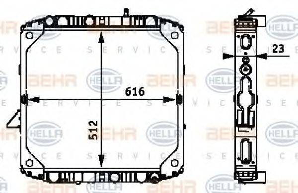 BEHR SERVICE 1204170 Радіатор, охолодження двигуна