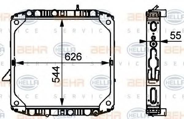 BEHR SERVICE 1204173 Радіатор, охолодження двигуна