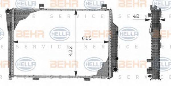BEHR 2108018 Радіатор, охолодження двигуна
