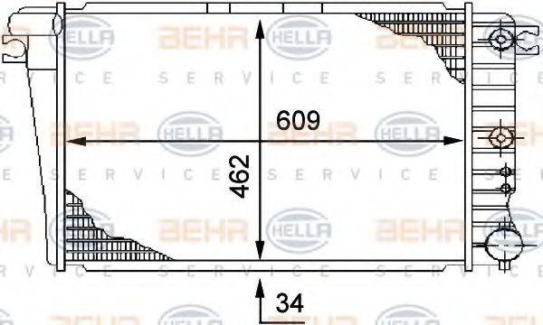 BEHR 55100 Радіатор, охолодження двигуна