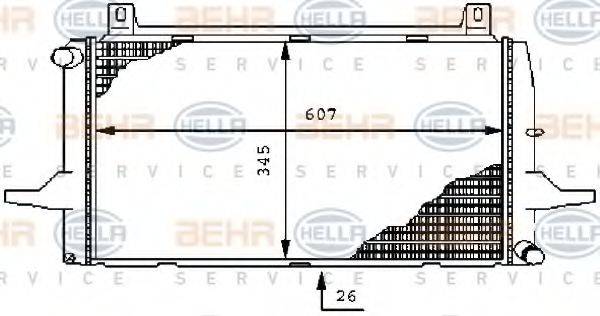 FORD 85BB8005KB Радіатор, охолодження двигуна
