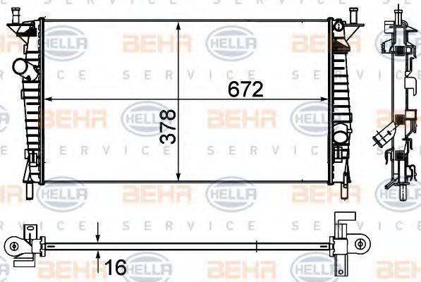 FORD 7M518005RA Радіатор, охолодження двигуна