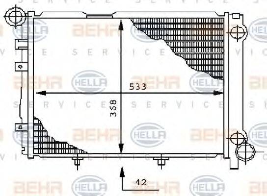 GERI 52424 Радіатор, охолодження двигуна