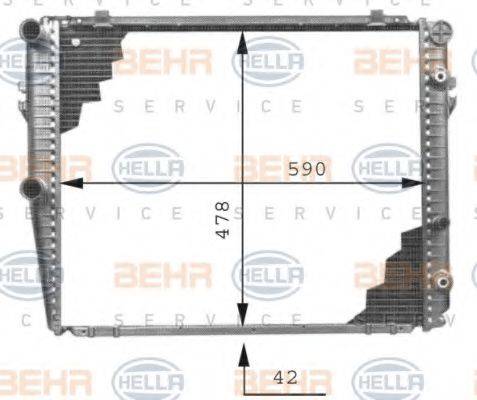 BEHR 2108455 Радіатор, охолодження двигуна