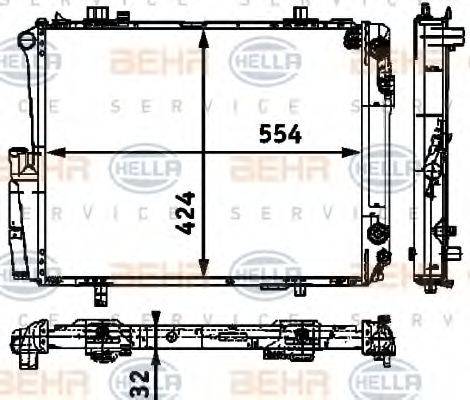 GERI 50166 Радіатор, охолодження двигуна