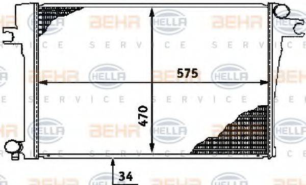 BEHR 62335 Радіатор, охолодження двигуна