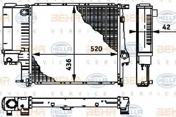 BEHR 62336 Радіатор, охолодження двигуна