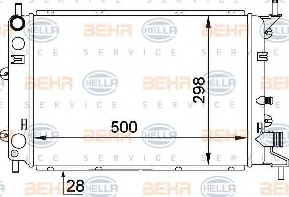 FORD 92AB8005DB Радіатор, охолодження двигуна