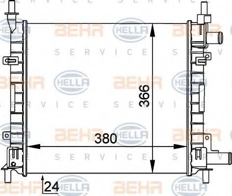 FORD 97KB 8005EA Радіатор, охолодження двигуна