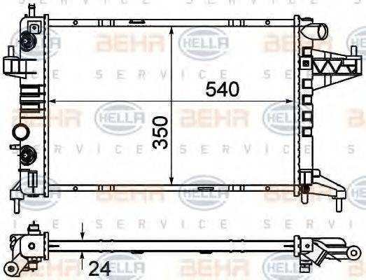 BEHR SERVICE 2110077 Радіатор, охолодження двигуна