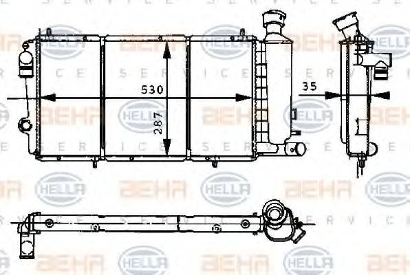 GERI 24109 Радіатор, охолодження двигуна