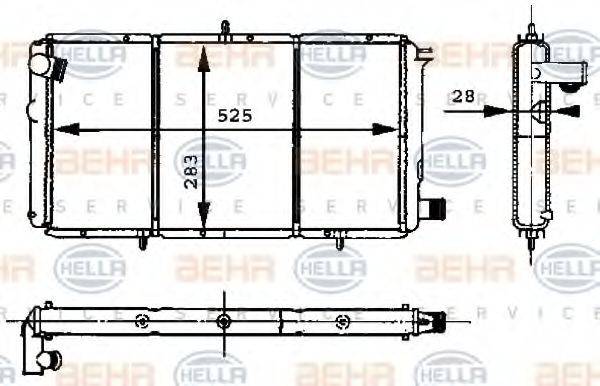 BEHR 2110320 Радіатор, охолодження двигуна