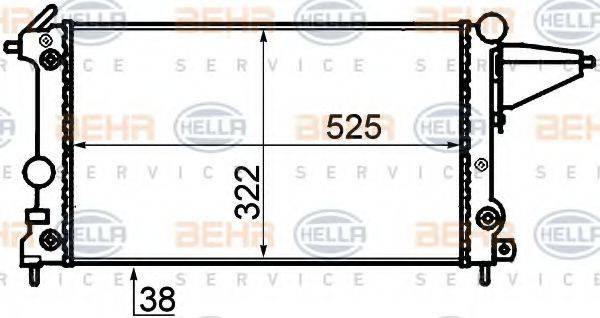 BEHR SERVICE 2110331 Радіатор, охолодження двигуна