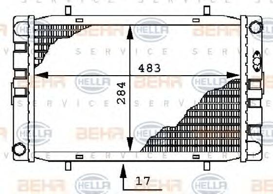 BEHR 2110385 Радіатор, охолодження двигуна