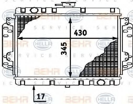BEHR SERVICE 2110415 Радіатор, охолодження двигуна