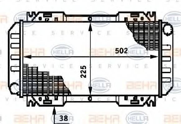 FORD 84FB 8005DA Радіатор, охолодження двигуна