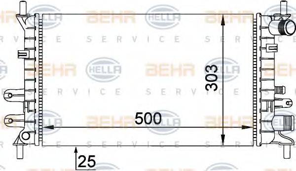 FORD 1 664 032 Радіатор, охолодження двигуна
