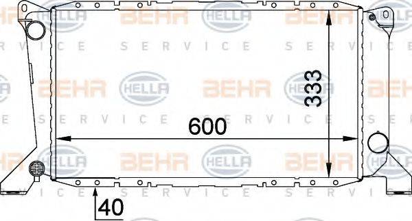 FORD 94VB 8005HB Радіатор, охолодження двигуна