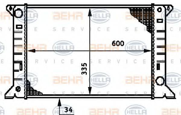 FORD 86VB 8005BC Радіатор, охолодження двигуна