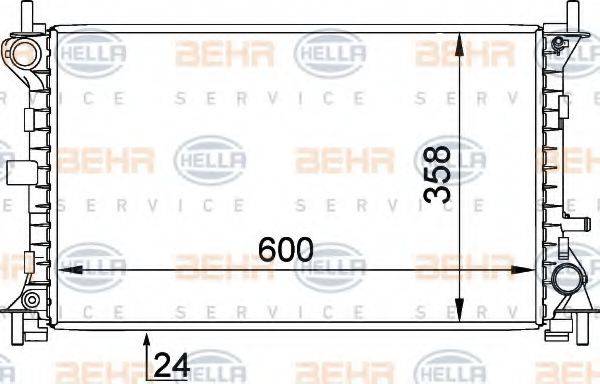 FORD 98AB8005PC Радіатор, охолодження двигуна