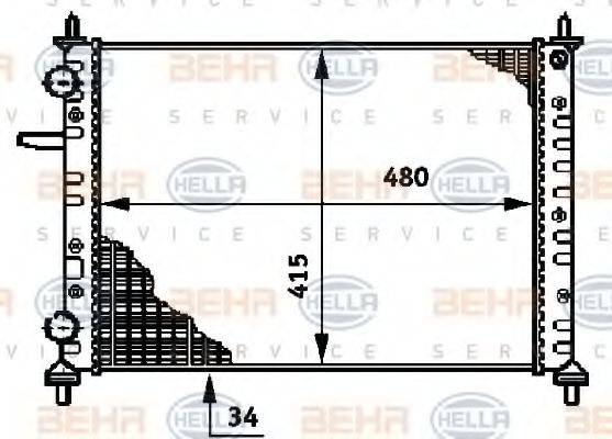 GERI 21830 Радіатор, охолодження двигуна