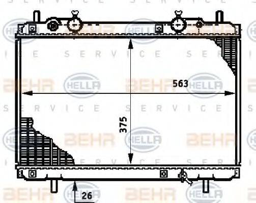 MAGNETI MARELLI BM 144 Радіатор, охолодження двигуна
