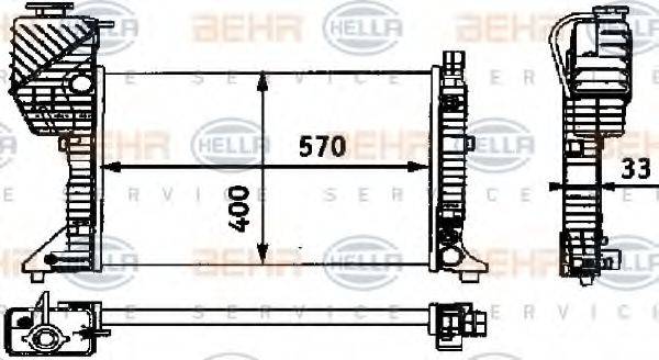 GERI 59018 Радіатор, охолодження двигуна
