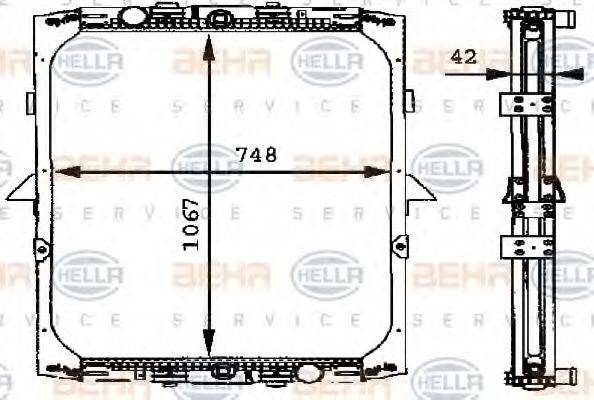 DAF 128 6208 Радіатор, охолодження двигуна