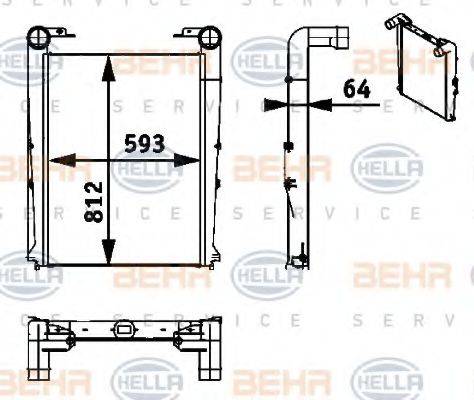 BEHR HELLA SERVICE 68430 Інтеркулер