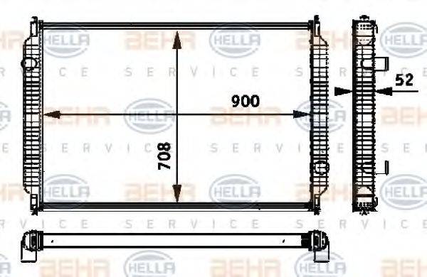BEHR 90443 Радіатор, охолодження двигуна