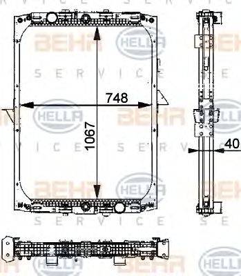 DAF 161 7341 Радіатор, охолодження двигуна