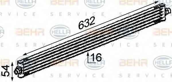 BEHR E2076 Олійний радіатор, автоматична коробка передач