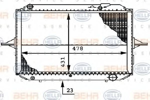 VALEO 733456 Радіатор, охолодження двигуна