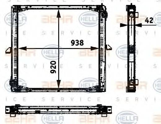 BEHR 92307 Радіатор, охолодження двигуна