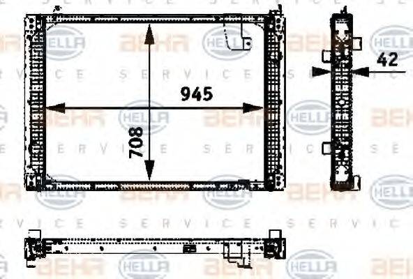 BEHR B2021 Радіатор, охолодження двигуна