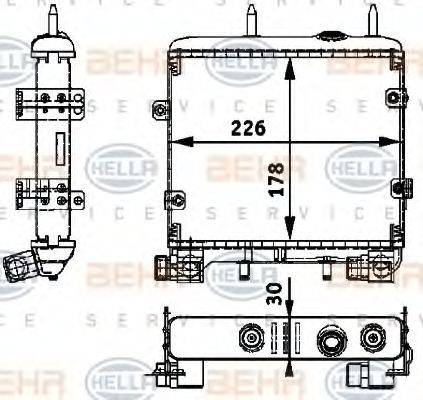 BEHR 13433 масляний радіатор, моторне масло