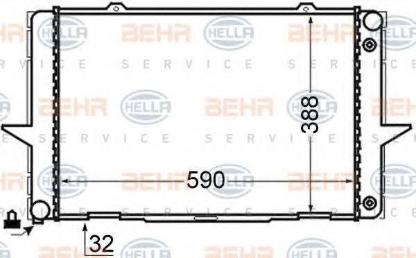 VOLVO 8 601 355 Радіатор, охолодження двигуна