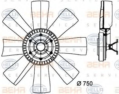 BEHR 14761 Вентилятор, охолодження двигуна