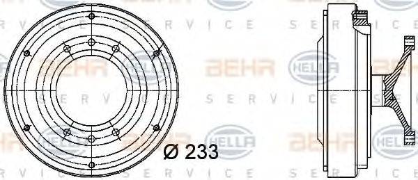 BEHR 24383 Зчеплення, вентилятор радіатора