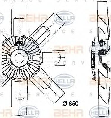 BEHR SERVICE 6101400 Вентилятор, охолодження двигуна