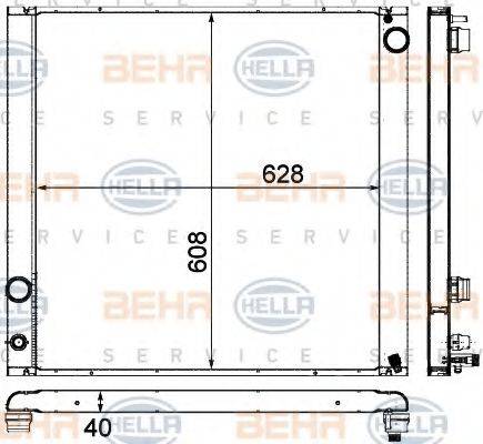 LAND ROVER AH42 8005AA Радіатор, охолодження двигуна