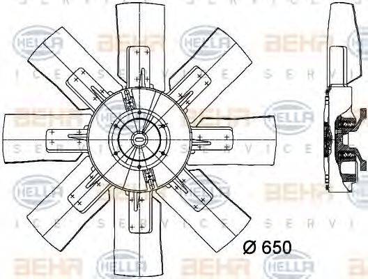 SCANIA 571 093 Вентилятор, охолодження двигуна