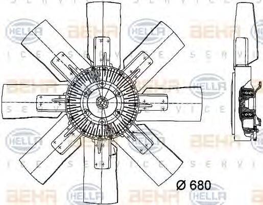 BEHR 6101546 Вентилятор, охолодження двигуна