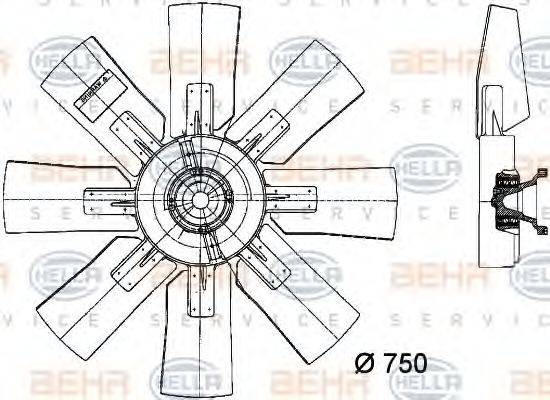 BEHR 05405 Вентилятор, охолодження двигуна