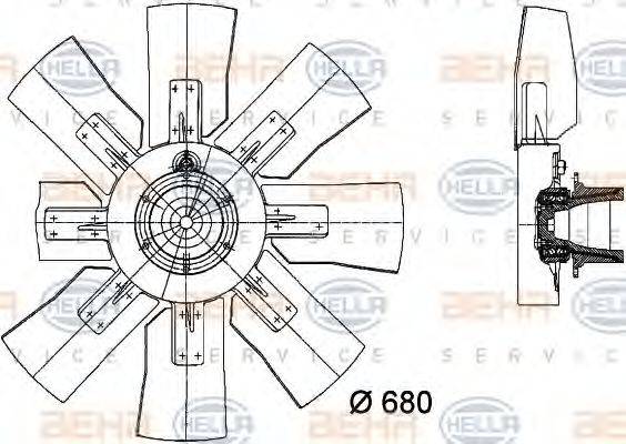 MERCEDES-BENZ 001 205 92 06 Вентилятор, охолодження двигуна