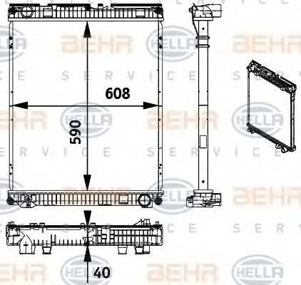 NRF 58400 Радіатор, охолодження двигуна