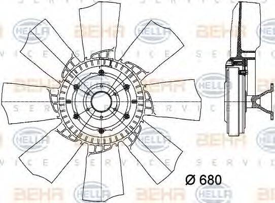 BEHR 75352 Вентилятор, охолодження двигуна